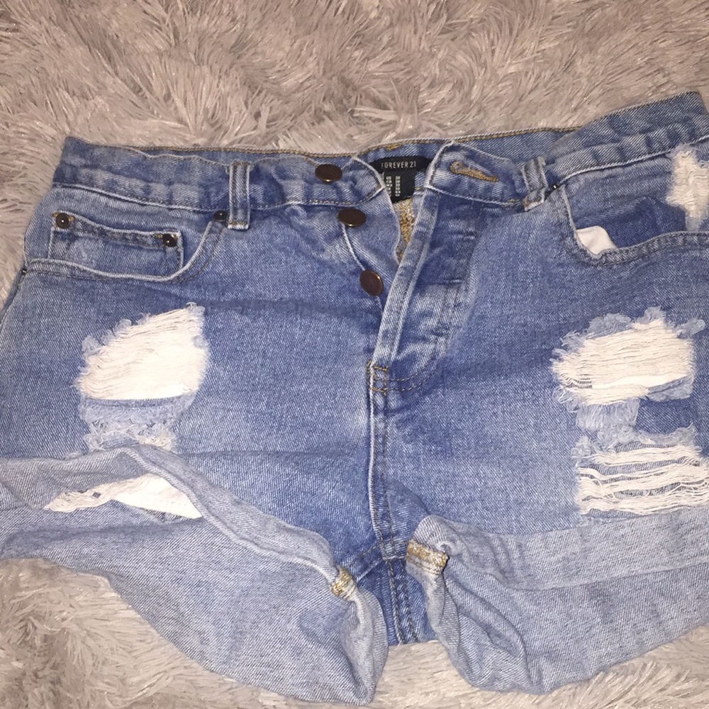 Blue jean shorts